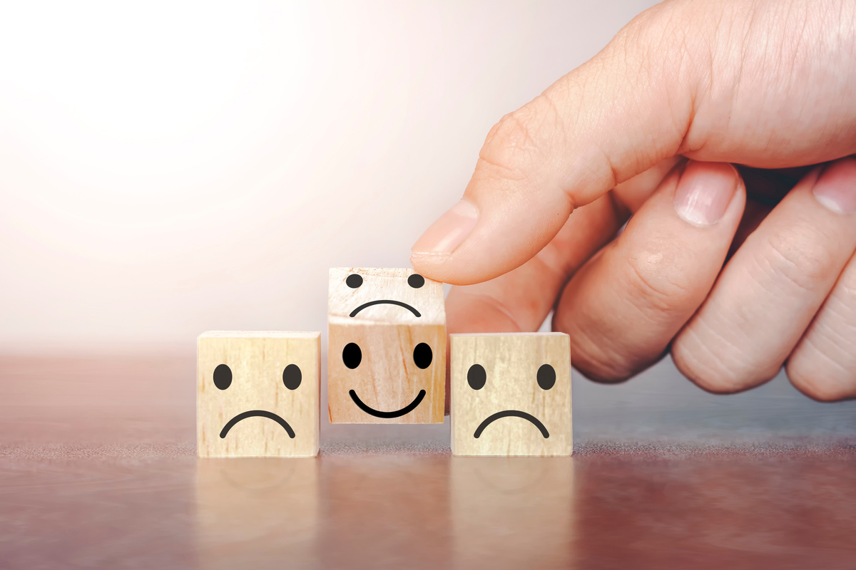 Wooden Blocks with Emoticons